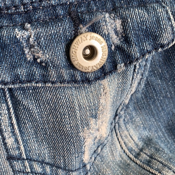 Highway Jeans Plus Distressed Oversized Blue Jacket Vest 2X - Picture 15 of 16